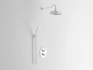 JAMES - Single handle thermostatic shower set with overhead shower by Park Avenue - view 2